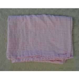 Modern Baby Pink Stripes Baby Swaddle Blanket White Muslin Cotton